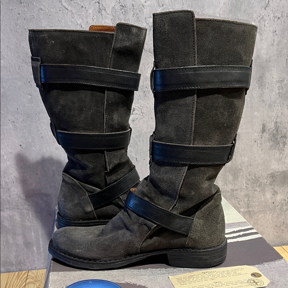 Fiorentini + Baker Dark Gray Buckle Boots (size 35) - Picture 3 of 12